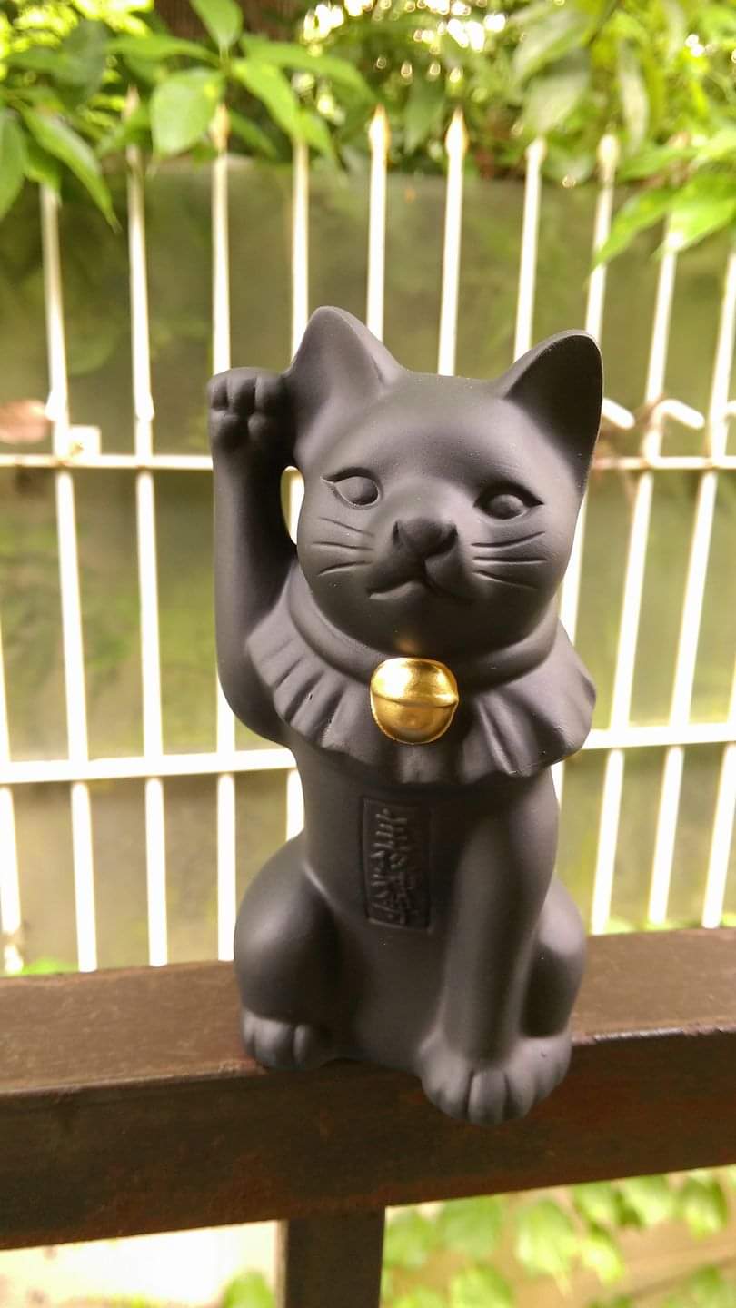 オンラインショップ 趣楽】 希少 黒 重量約8kg 高さ54cm 招き猫 三河系 時代 その他