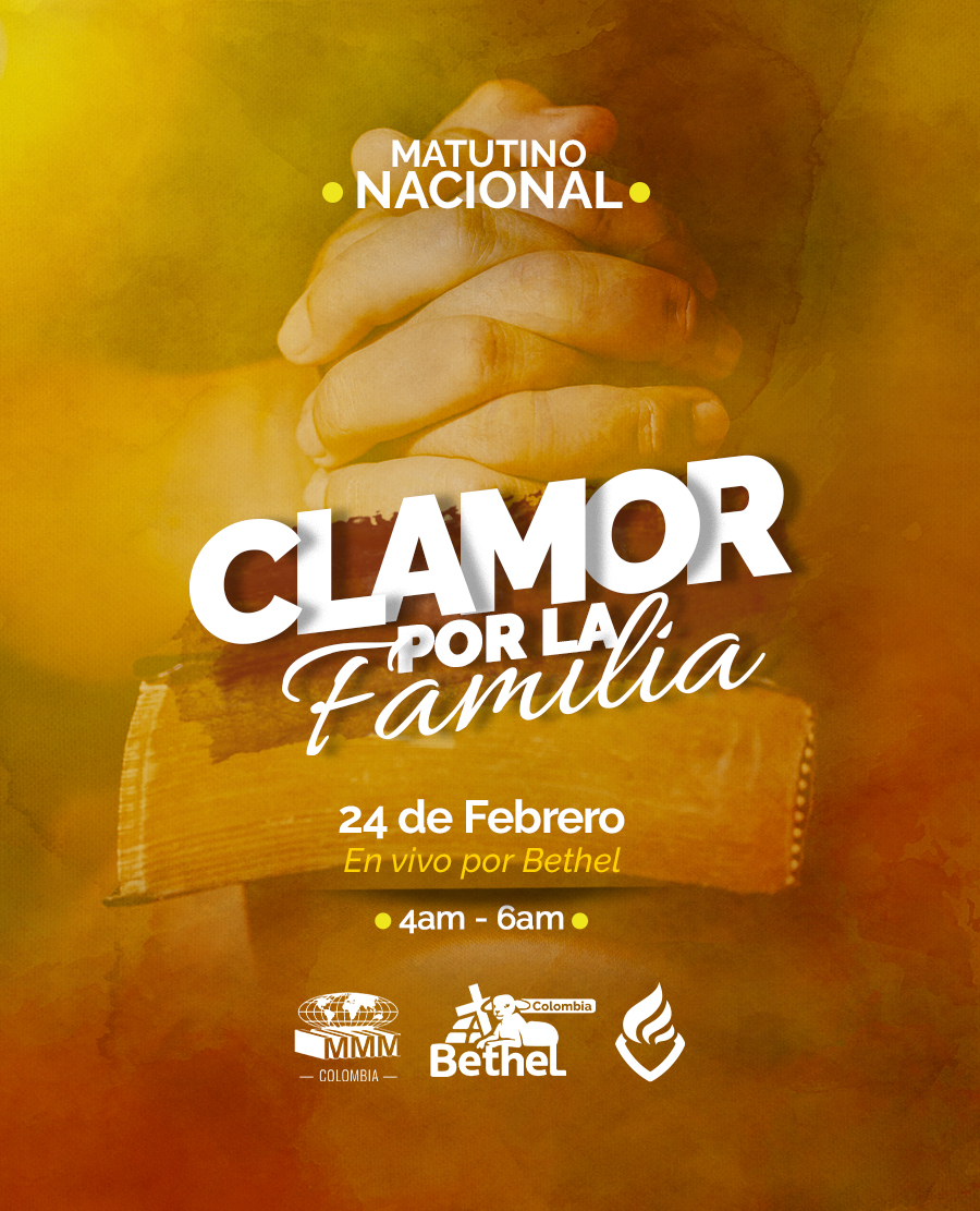 mmmenvigado's tweet photo. ¡Unidos en  clamor por las familias!
Te esperamos este 24 de febrero, de 4 a 6 de la mañana, donde nos uniremos para orar por nuestras familias y pedir la bendición de Dios sobre ellas.
Matutino Nacional con transmisión en vivo por las redes sociales #BethelColombia #MMMColombia https://t.co/pW6WgFnUiB