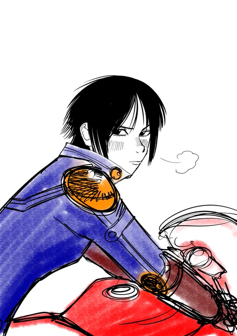 なんかダサいスーツのライダー女子 