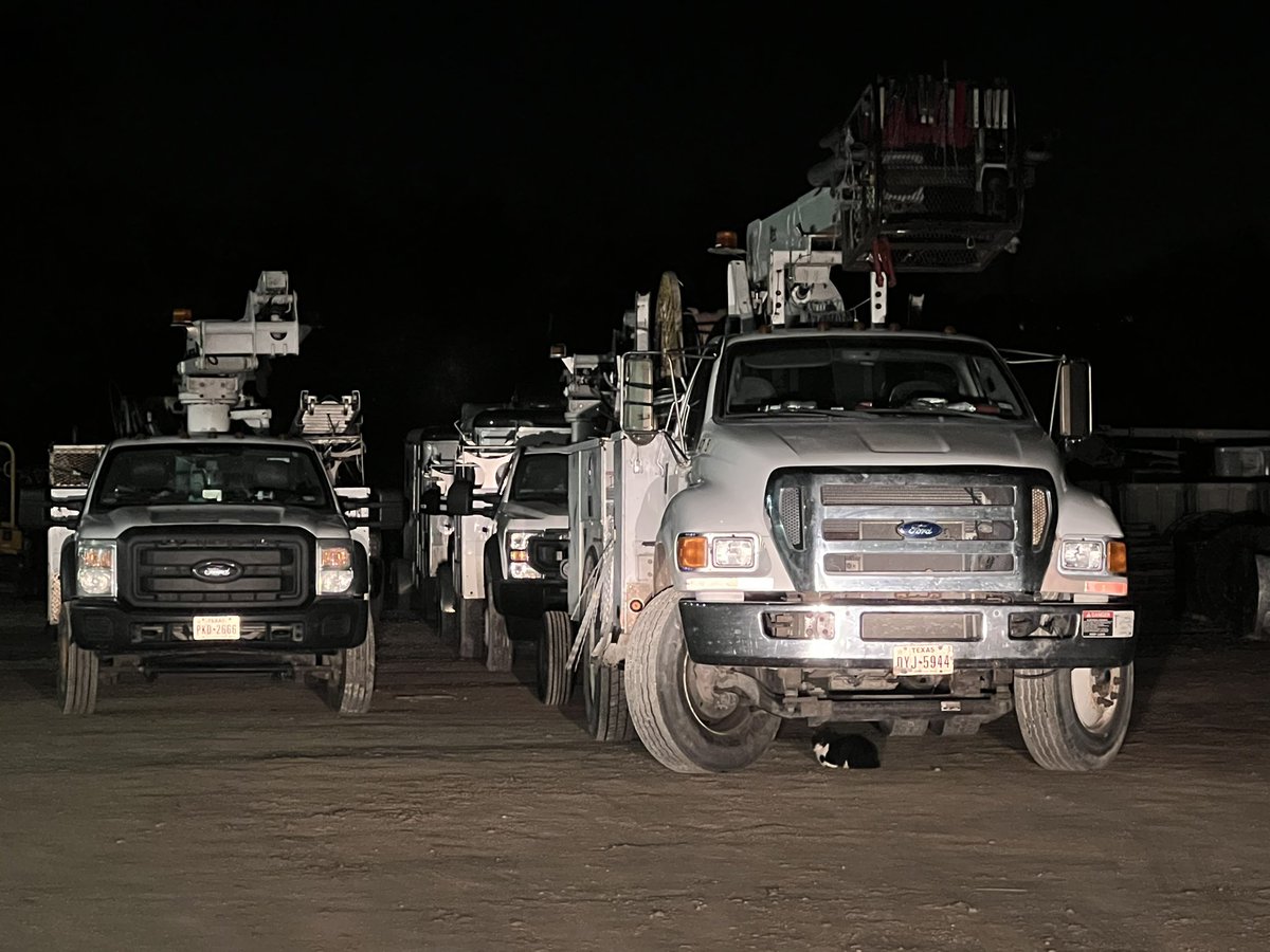 February 2023, new truck, ice storm restoration, cat under my truck
