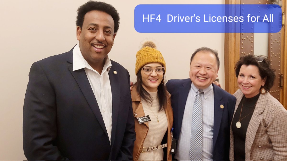 MN House of Representatives Hussein and Isa Perez-Vega came by to boost our morale in fighting for Driver's Licenses for All, Licensias Para Todos. We will pass it tonight!