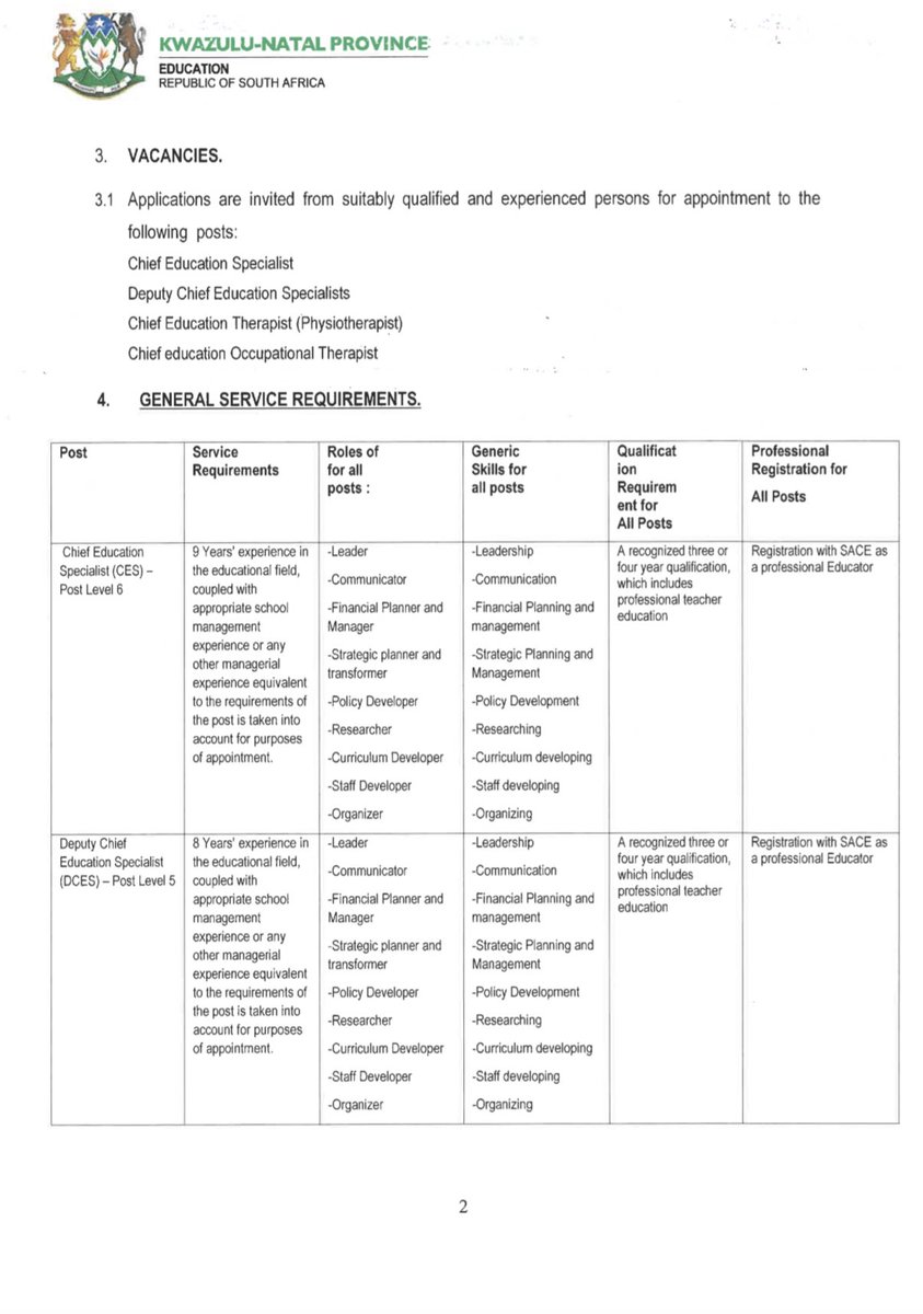 KZN Education on Twitter: "KZN Department of Education - Office Based