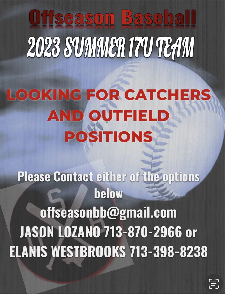 Jason Lozano (@jason_lozano4) on Twitter photo Need some catchers that want some innings this summer.. <a href="/EricWoloson/">Eric Woloson</a> <a href="/CoachPartida/">Mike Partida</a> <a href="/RameauRaul/">Raul Garcia-Rameau</a> <a href="/ElanisWestbro1/">Elanis Westbrooks</a> <a href="/pipetrinidad/">Felipe Trinidad</a> @seba_trini06 <a href="/DutkaKenneth/">Kenneth Dutka</a> Need some catchers that want some innings this summer.. <a href="/EricWoloson/">Eric Woloson</a> <a href="/CoachPartida/">Mike Partida</a> <a href="/RameauRaul/">Raul Garcia-Rameau</a> <a href="/ElanisWestbro1/">Elanis Westbrooks</a> <a href="/pipetrinidad/">Felipe Trinidad</a> @seba_trini06 <a href="/DutkaKenneth/">Kenneth Dutka</a>