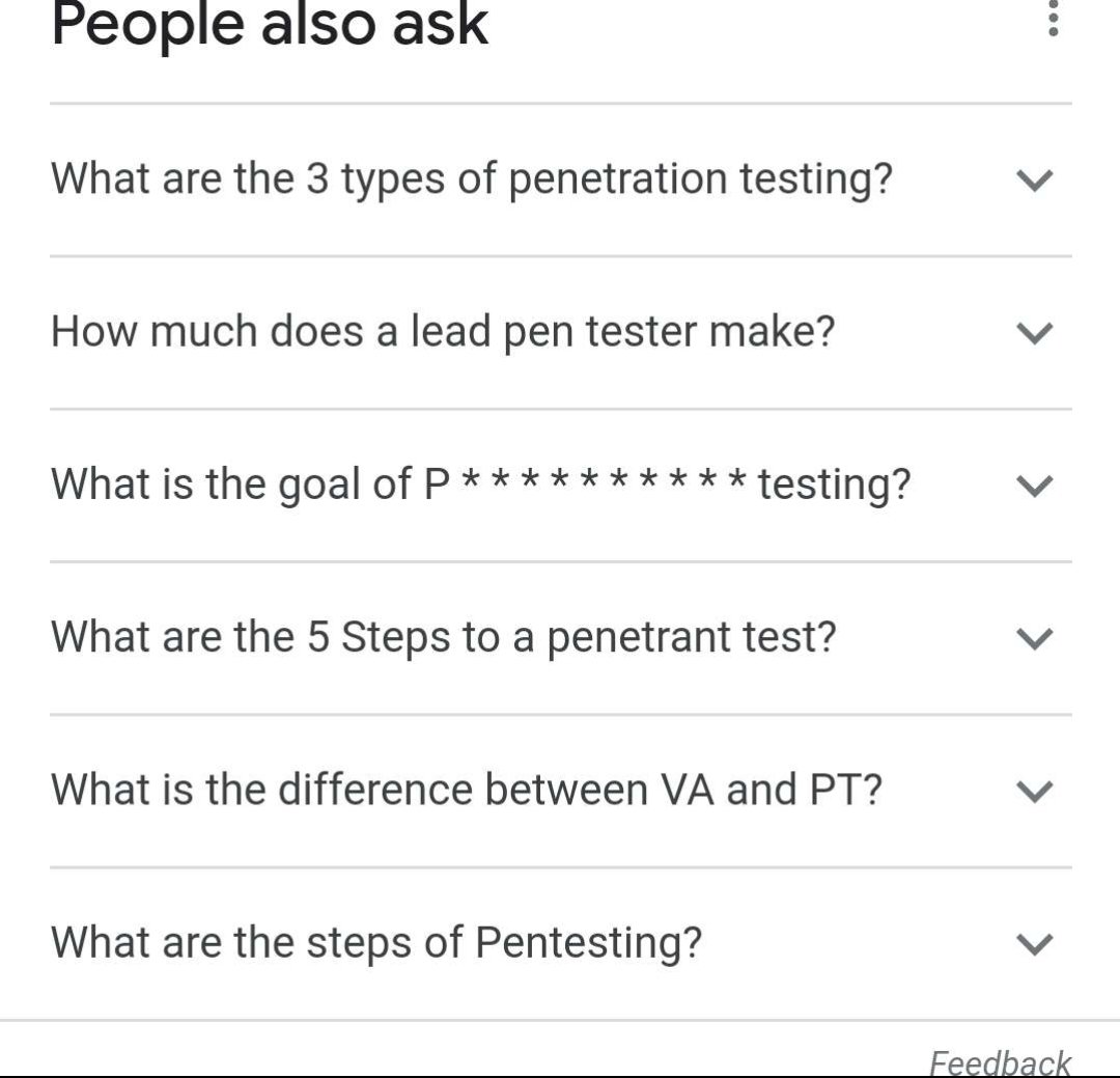 MewSec's tweet photo. Just perusing Google to look at the market and I found this. Penetration Testing doesn't need to be censored.  We help protect people's data. https://t.co/478JlTCNQb