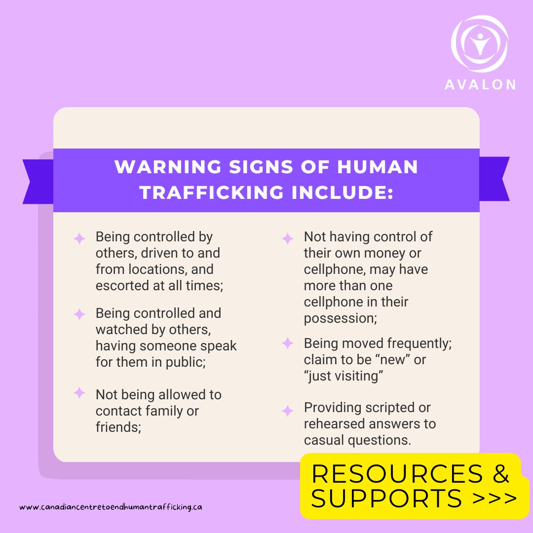 CentreAvalon's tweet photo. February 22 is Human Trafficking Awareness Day.

The Canadian Human Trafficking Hotline has resumed operating 24 hours, 7 days a week. If you are in need of assistance, call 
1-833-900-1010

YWCA Halifax
https://t.co/U4Zh0nwcYf
@tessnovascotia https://t.co/og0ewmH8fe