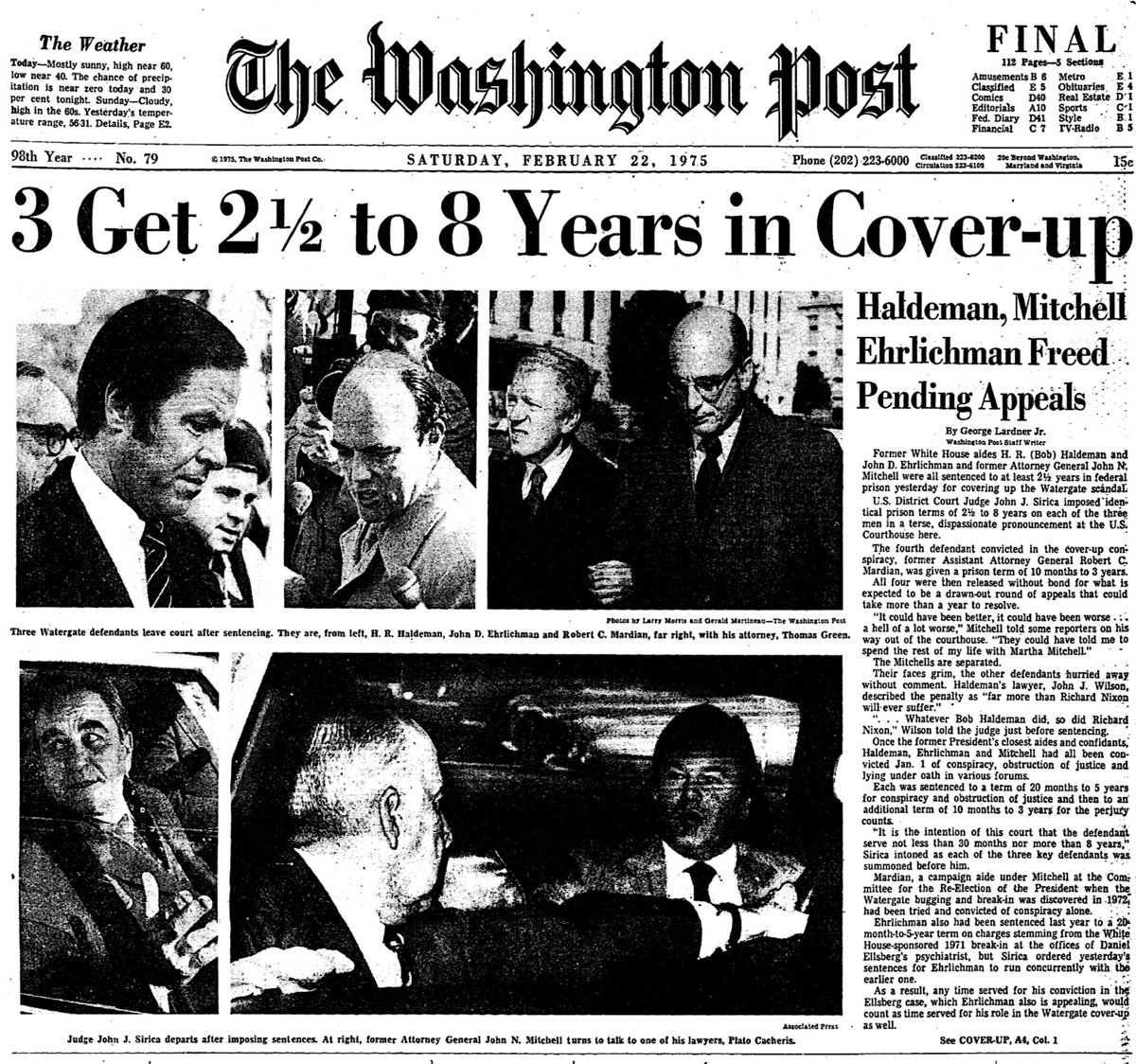 RetroNewsNow on Twitter "On February 21, 1975, former United States