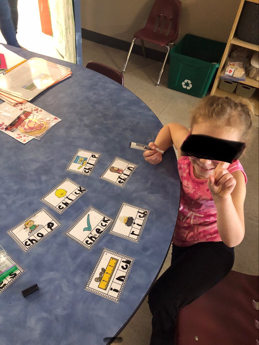 Encoding in kindergarten! Practicing our skills…no paper required. 😊
