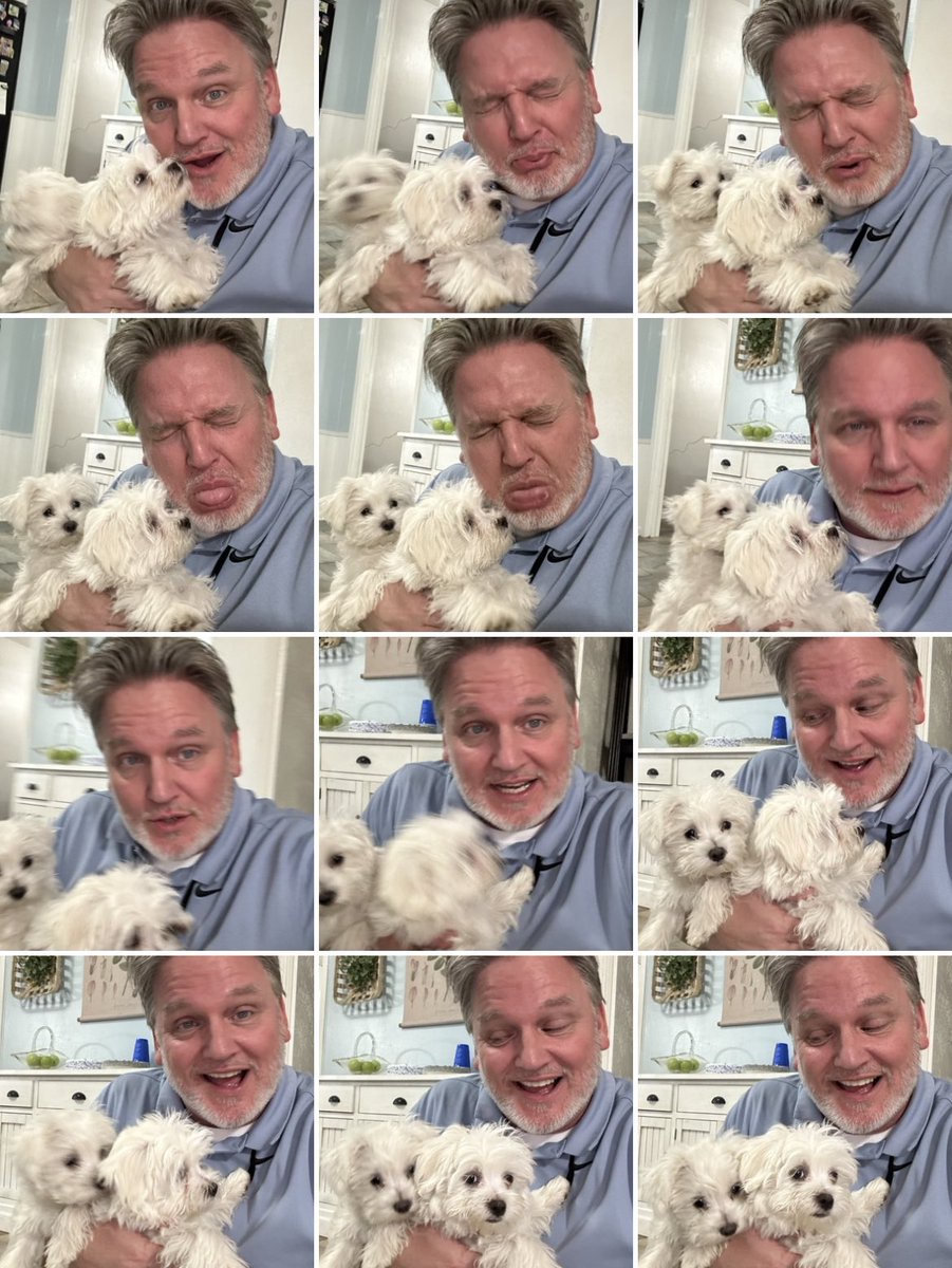 barrycram's tweet photo. ๐ถ Was tryna get a selfie with the pups #Molly and #Mogey but they kept licking the inside of my nostrils! ๐ถ https://t.co/ejnGt10WEl
