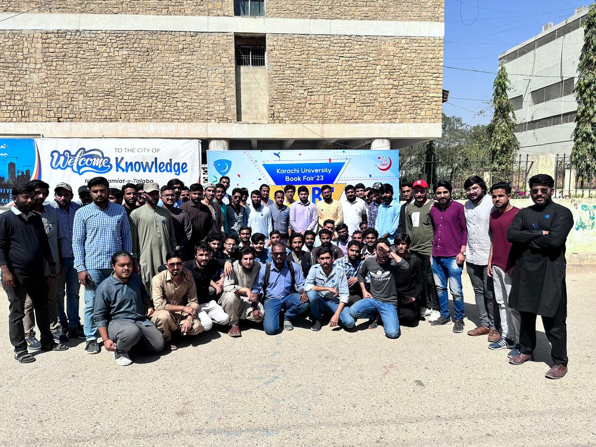 HamzaAdeebAlam's tweet photo. Jamiat KU launched Book Fair yesterday.
🗓️28 February, 1st & 2nd March
📍 gymnasium Hall, University of Karachi
#BookFair #KUBF https://t.co/NCXWmIymdY