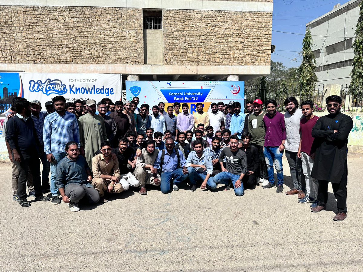 HamzaAdeebAlam's tweet photo. Jamiat KU launched Book Fair yesterday.
🗓️28 February, 1st & 2nd March
📍 gymnasium Hall, University of Karachi
#BookFair #KUBF https://t.co/NCXWmIymdY