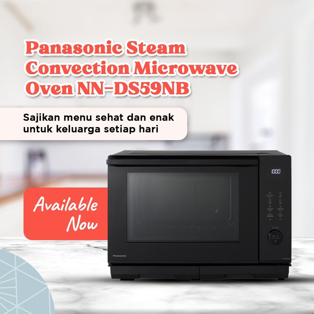IDPanasonic's tweet photo. Mau masak mudah dan cepat? Microwave ini jawabannya, Moms! Cus swipe ke kiri dan lihat semua keunggulan dari Panasonic Steam Convection Microwave Oven NN-DS59NBTTE

#PanasonicCooking #PanasonicCookingID #CookForSmile #PanasonicAja #MasakPakaiPanasonic #HealthyEveryday https://t.co/VDLZrI1Zj6