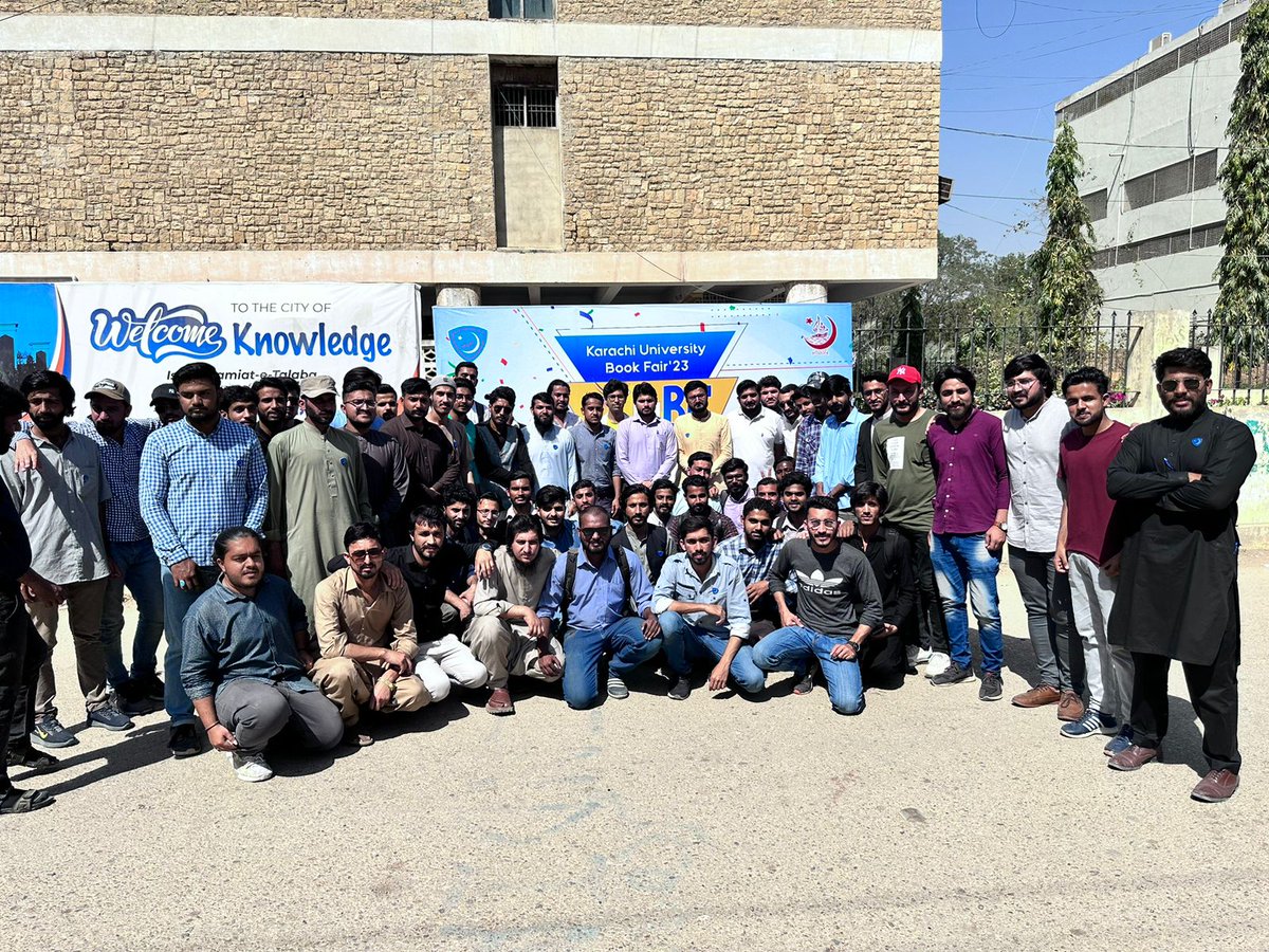 HamzaAdeebAlam's tweet photo. Jamiat KU launched Book Fair yesterday.
🗓️28 February, 1st & 2nd March
📍 gymnasium Hall, University of Karachi
#BookFair #KUBF https://t.co/NCXWmIymdY