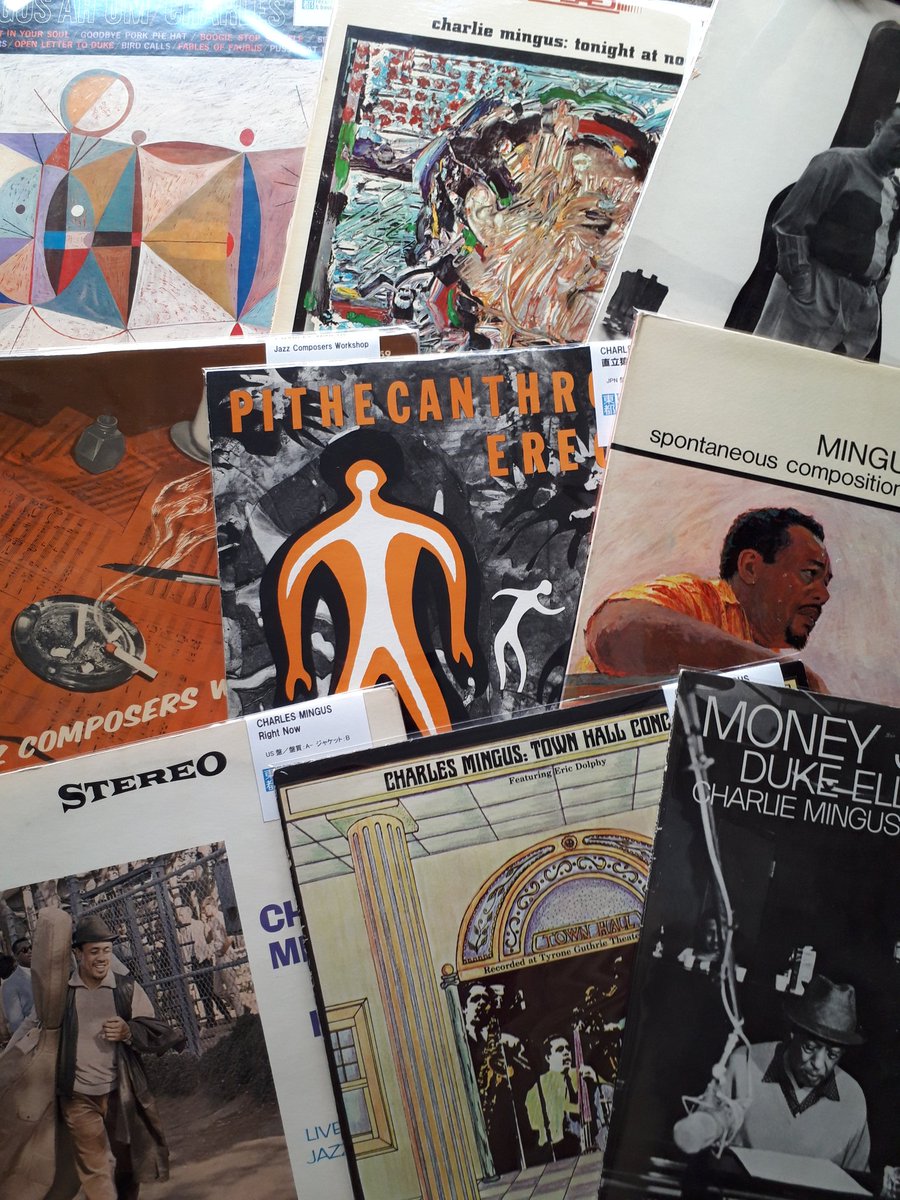 oyoyo_president's tweet image. 本日の営業スタートしております。
さて今週は、月に1度第4週にジャズのレコードをテーマ別に放出する #ジャズるトート 第1弾 #CharlesMingus vol.1 /50~60年代までの録音を中心に集めてみました。