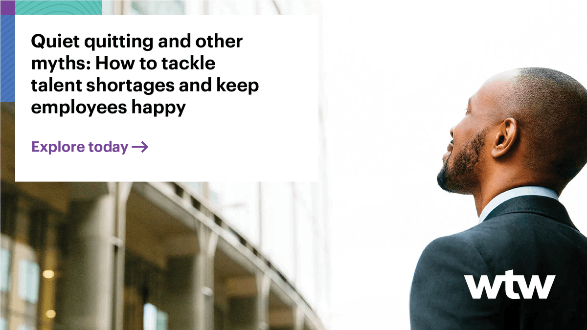 zeinalatassi's tweet photo. #QuietQuitting is more nuanced than headlines suggest. See our 4-part strategy for attracting and retaining #talent. https://t.co/1ylVhmWnG0 #EmployeeRetention #wtwperspective https://t.co/BALUWunMgz