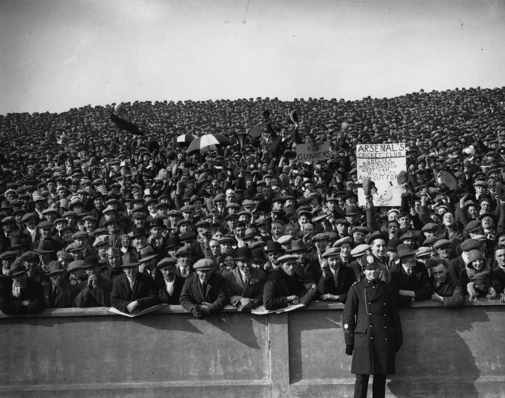 For most of football history fans at games were wearing suits, overcoats, and hats - or whatever hap