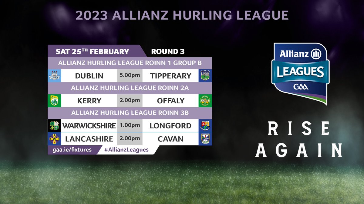 The GAA on Twitter "Check out Saturday's fixtures as the