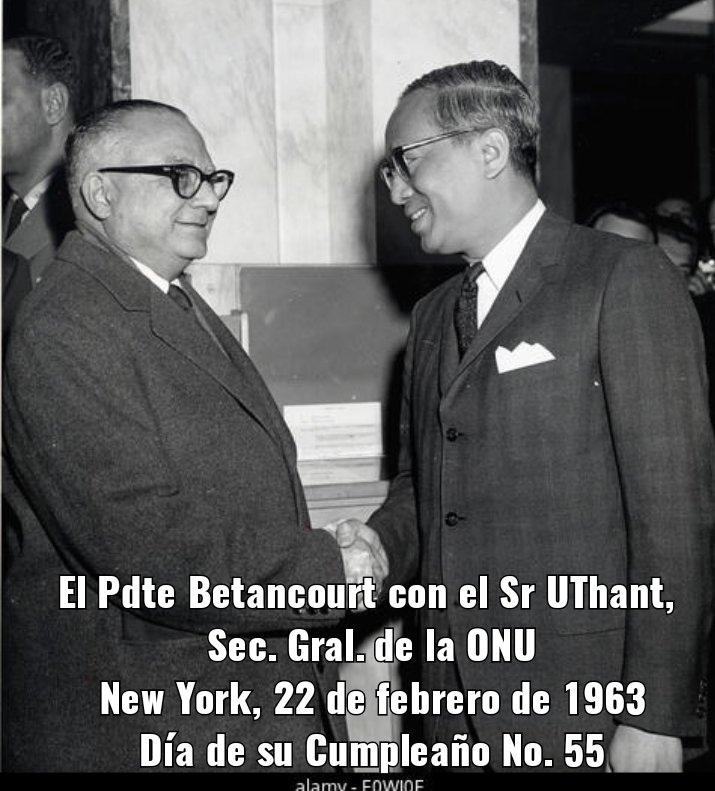 eleisiespinaad's tweet photo. #22Feb1963 "He insistido mucho en este viaje a EE UU, donde se me ha presentado como el arquitecto de lo que en Vzla se ha logrado […] que ha sido posible porque el pueblo de Vzla ha demostrado capacidad y aptitud para vivir dentro de la democracia y dentro de la libertad". ONU https://t.co/0Rqp9ugxMF
