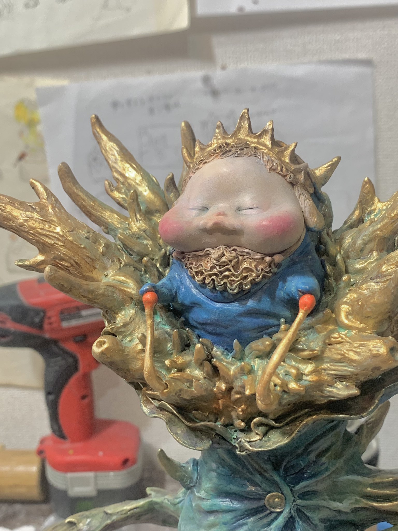 植田明志 うえだあきし 造形作品 虹を歌う子ども 作家 オブジェ ドール アート 植田明志 うえだあきし 造形作品 虹を歌う子ども 作家 オブジェ ドール