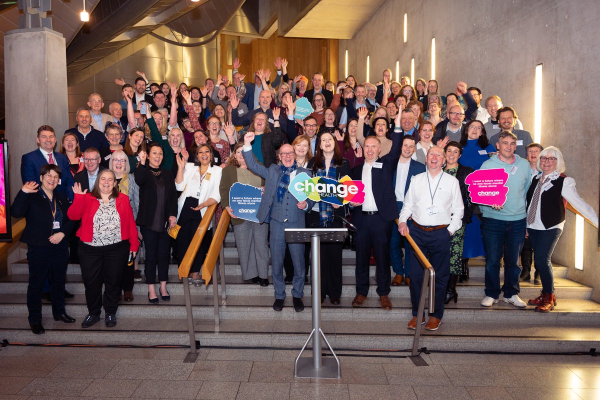 Change Mental Health (@changemh_) on Twitter photo 50 years of supporting people affected by mental illness 🙌
An incredible evening at <a href="/ScotParl/">Scottish Parliament</a> to celebrate 50 years of our charity while launching our new name, brand and strategy.
Together, we can build a future where no one faces mental illness alone.
#TimeForChange 50 years of supporting people affected by mental illness 🙌
An incredible evening at <a href="/ScotParl/">Scottish Parliament</a> to celebrate 50 years of our charity while launching our new name, brand and strategy.
Together, we can build a future where no one faces mental illness alone.
#TimeForChange