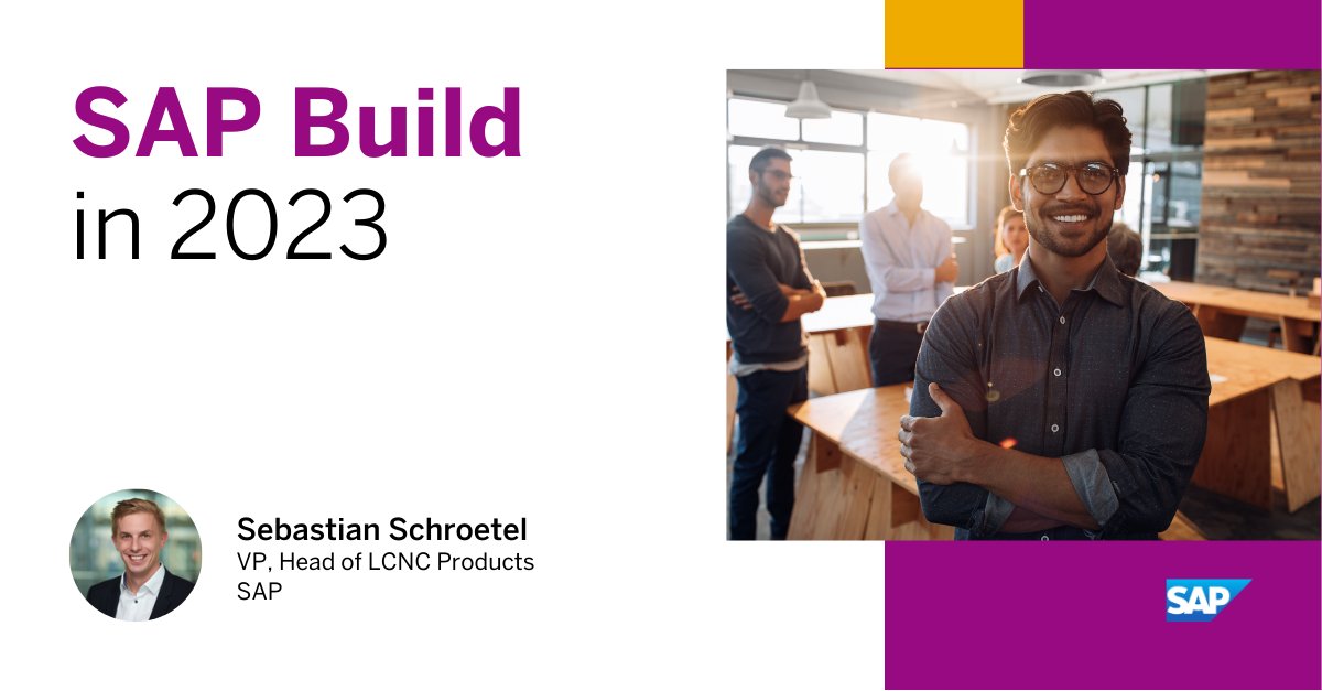 SAP's tweet image. More integrations with core applications.
Better experience for developers.
Get the details on #SAPBuild in 2023 👉 sap.to/60183l3ze
@sapbtp