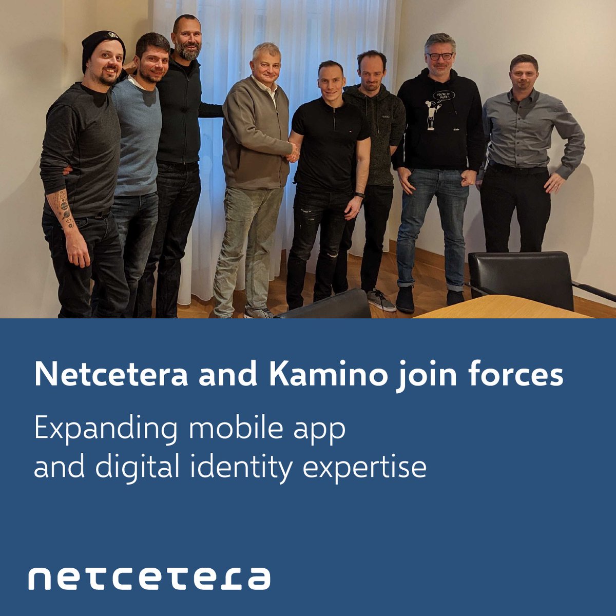 Netcetera_Buzz's tweet photo. Welcome to Netcetera! 👋 We are joining forces with Kamino to strengthen our core competency for business-critical digital solutions. https://t.co/GZ9jluFtPc #partnership #cooperation #acquisition #digitalidentity #payment #ssi https://t.co/imUSphOEmG