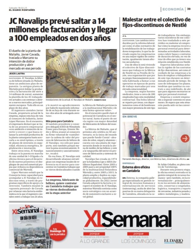 Impacto en prensa de nuestra apertura en Cantabria (Torrelavega). Accede a las informaciones publicadas en prensa digital a través de los siguientes links:

elprogreso.es/articulo/econo…

economiadigital.es/galicia/empres…

diariodepontevedra.es/articulo/econo…

mundiario.com/articulo/empre…

diarioluso-galaico.com/articulo/mundo…