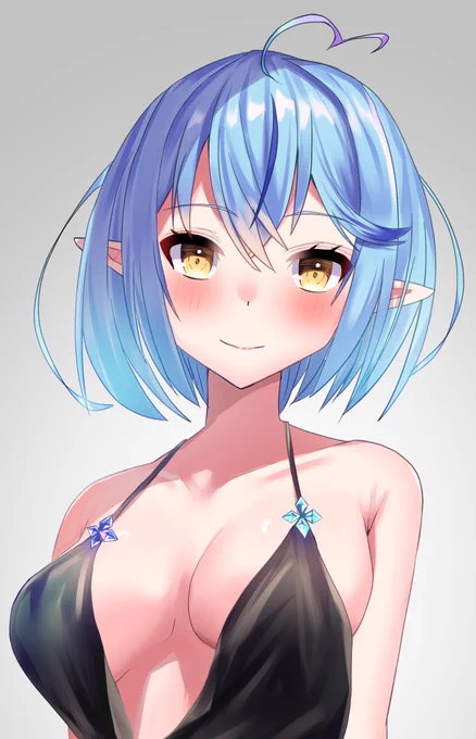 「このドレスどう?にあってる?(うわわ、このドレス前が広すぎて恥ずかしいよぉ…///)」#LamyArt 