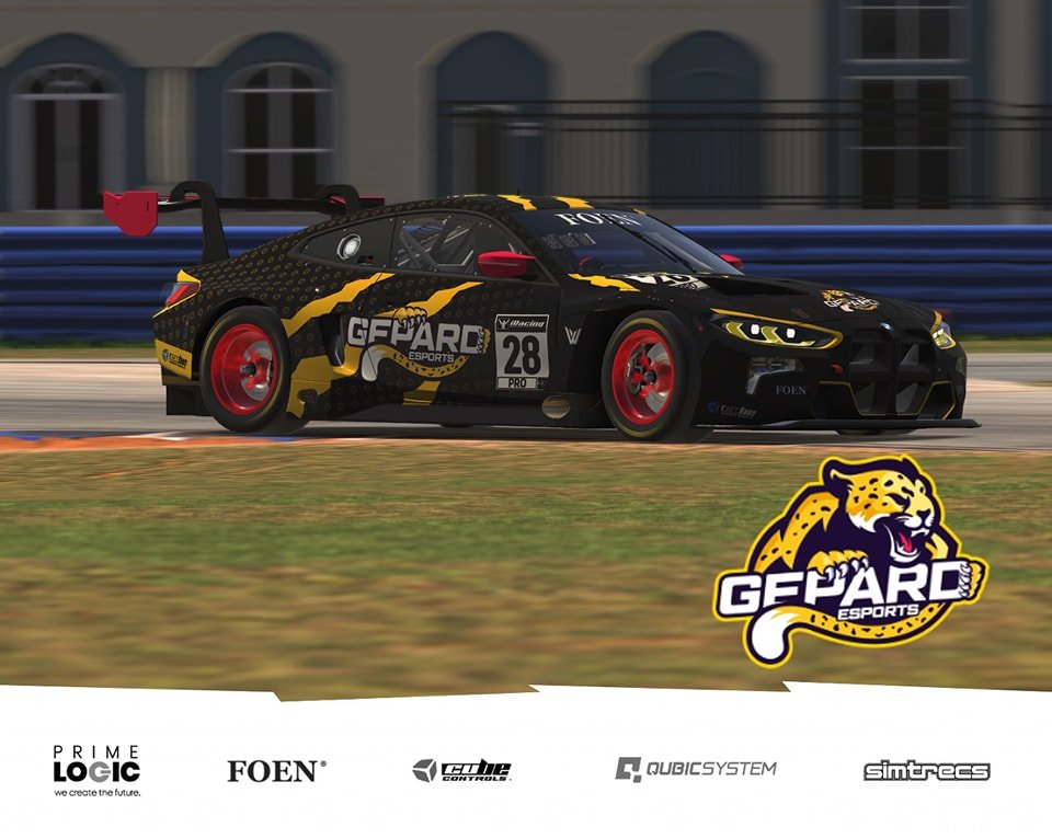 apexoneteam's tweet photo. Livery Week Day 3⃣ 
BMW looking sharp in new Gepard colours! 🟡⚫️🔴
See you on track!

Visit our website https://t.co/yNM73Bw9cT

#livery #liverydesign #simracing
#ReleaseGepard #Foen #Simtrecs https://t.co/gsSvdtLaw8