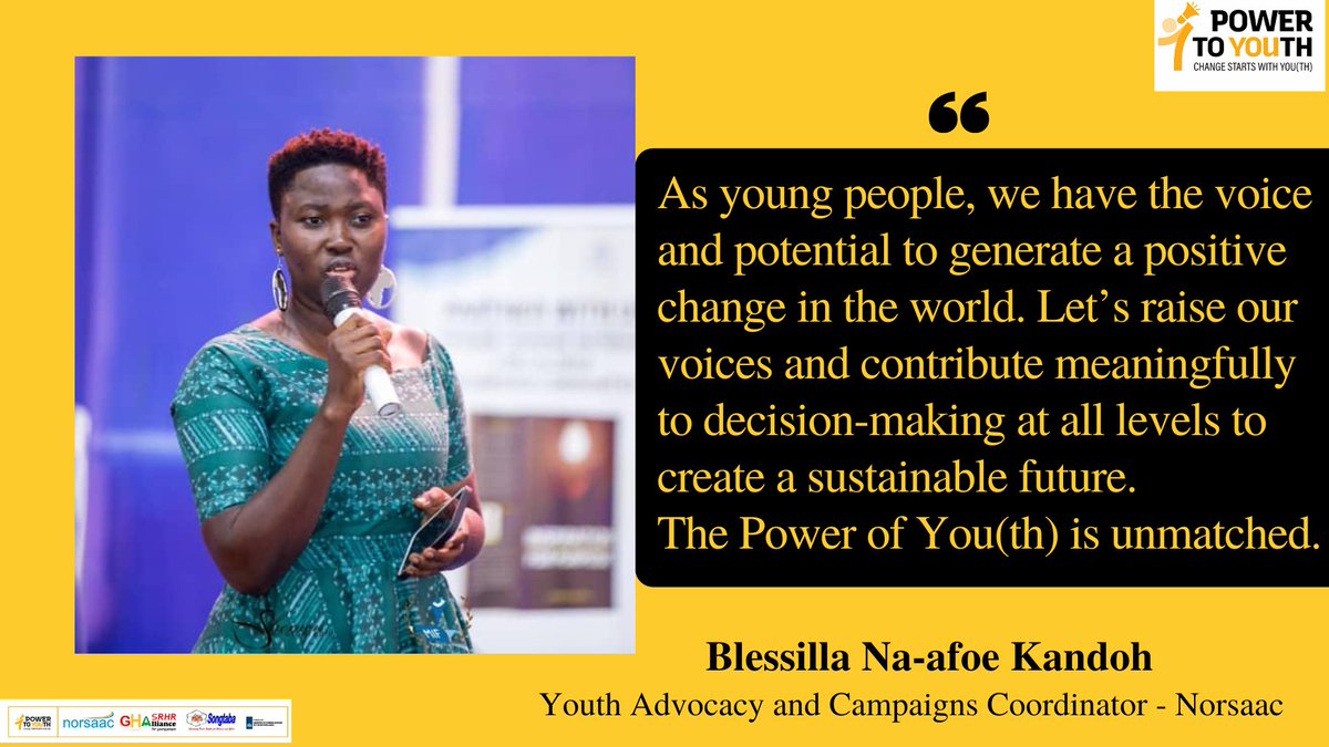 The voices of young people are important at all levels of decision-making. Let us not decide for them, but rather include them in the decision-making process.
#PowerToYouth #changestartswithyou