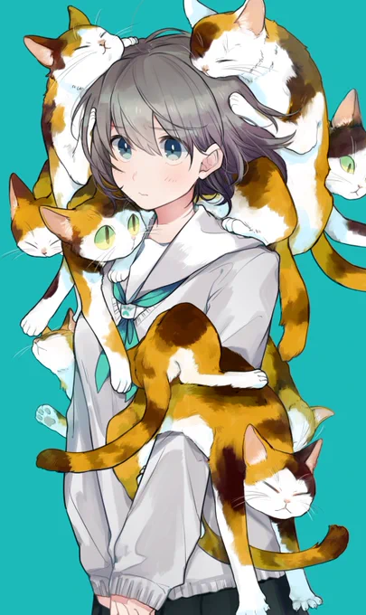 過去絵 #猫の日 