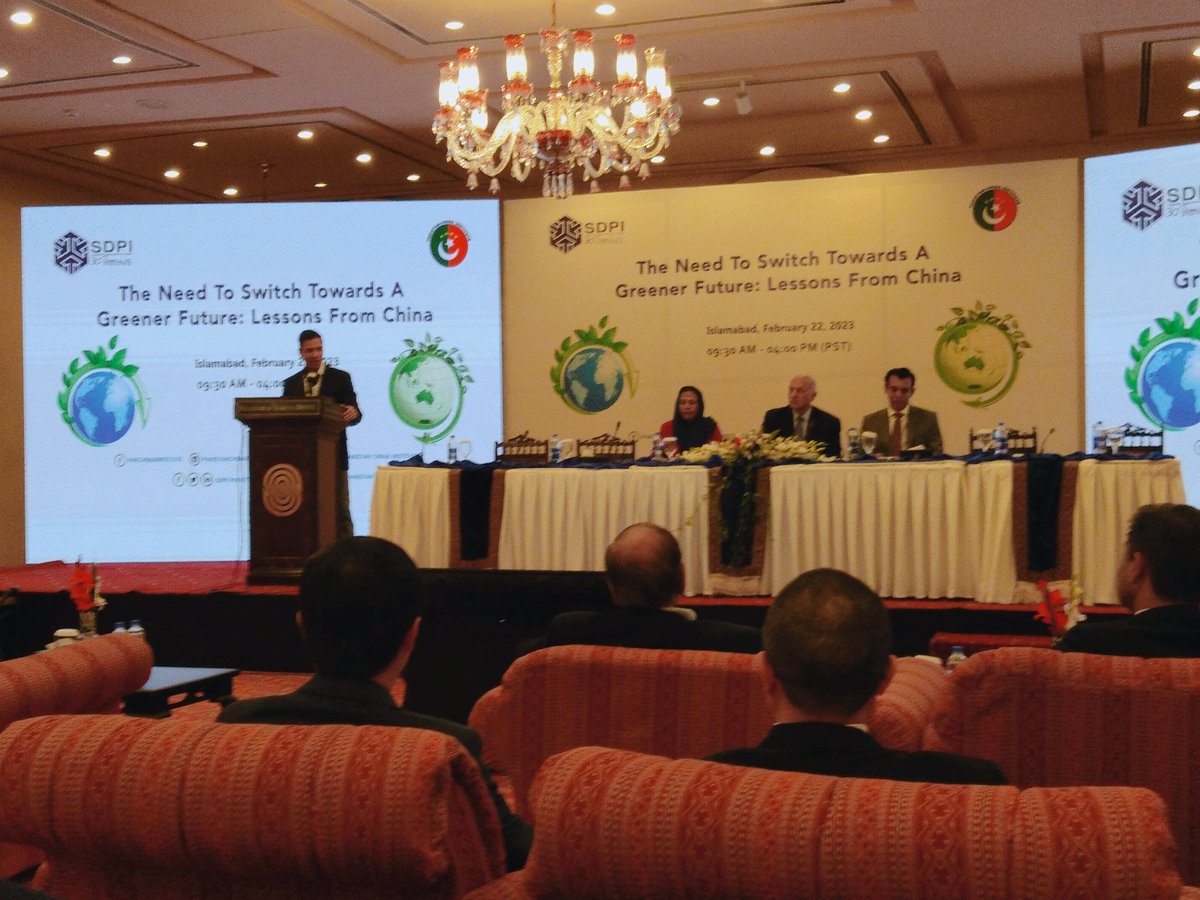 Attending important Conference on "The need to switch towards a greater future: Lessons from China". 

It's about time to prioritize sustainable green energy projects in our energy mix. Time to work and learn from #China.