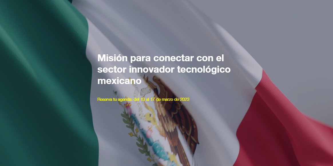 🔜Misión internacional a #México
📅13 a 17 marzo 2023
Un placer para #DelvyMexico participar en este evento y poder ayudar al ecosistema innovador español a conectar con empresas y entidades mexicanas.
🤝<a href="/secpho/">secpho</a> &amp; <a href="/PhotonicsMexico/">Mexican Photonics Cluster</a>
📋+info
 secpho.org/agenda/mision-…

#innovacion