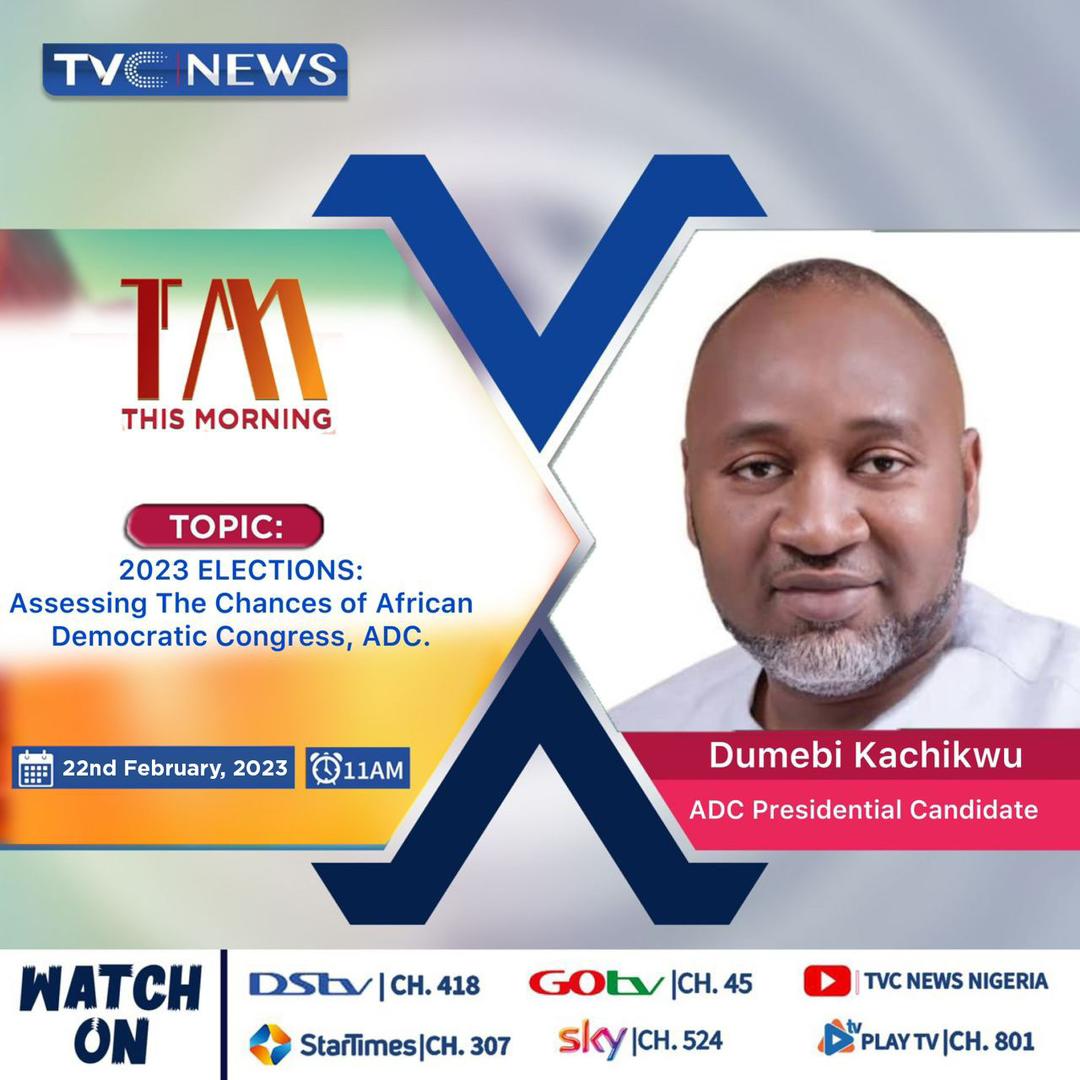dkvolunteer's tweet photo. Join @DumebiKachikwu on @tvcnewsng https://t.co/LzF9Egh1uO