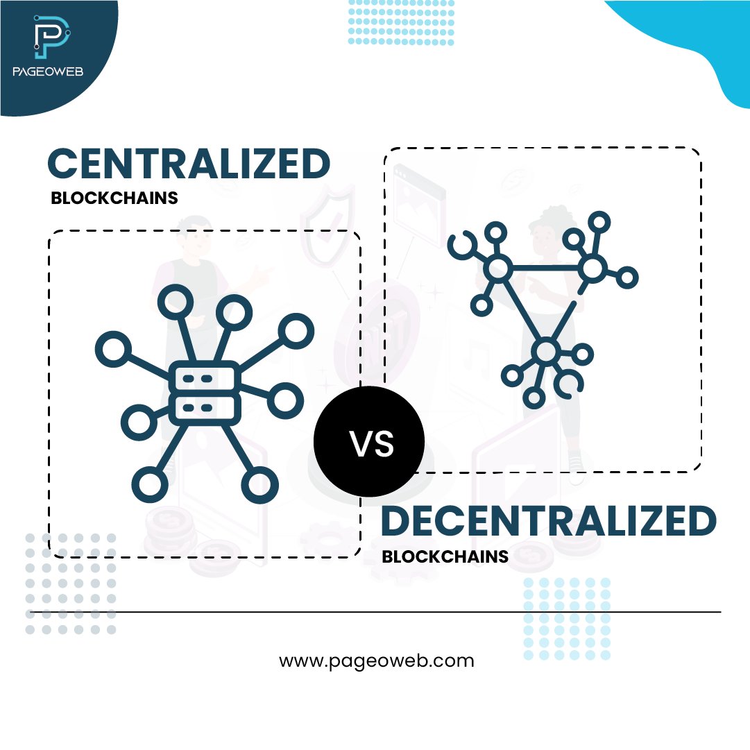 Pageoweb's tweet image. Here is a quick detailed information on Centralized vs
Decentralized #Blockchain. 
.
.
#centralizedblockchain #decentralizedblockchain