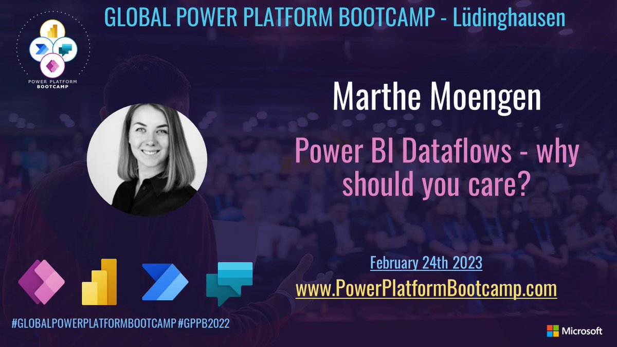 And here is the next session of #GPPB2023 in <a href="/Luedinghausen/">Lüdinghausen</a>. <a href="/mmoengen/">Marthe Moengen</a> is talking about #PowerBI Dataflows.