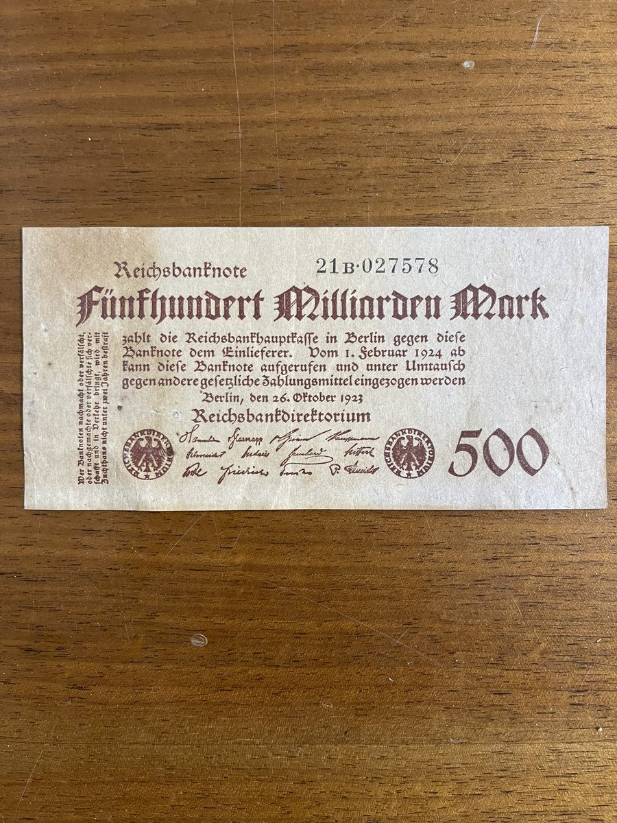 Wann sind wir wieder so weit? Gerade im Keller gefunden…
#Bitcoin fixes this! #gesundesgeld #inflationsgeld #gutealtemark