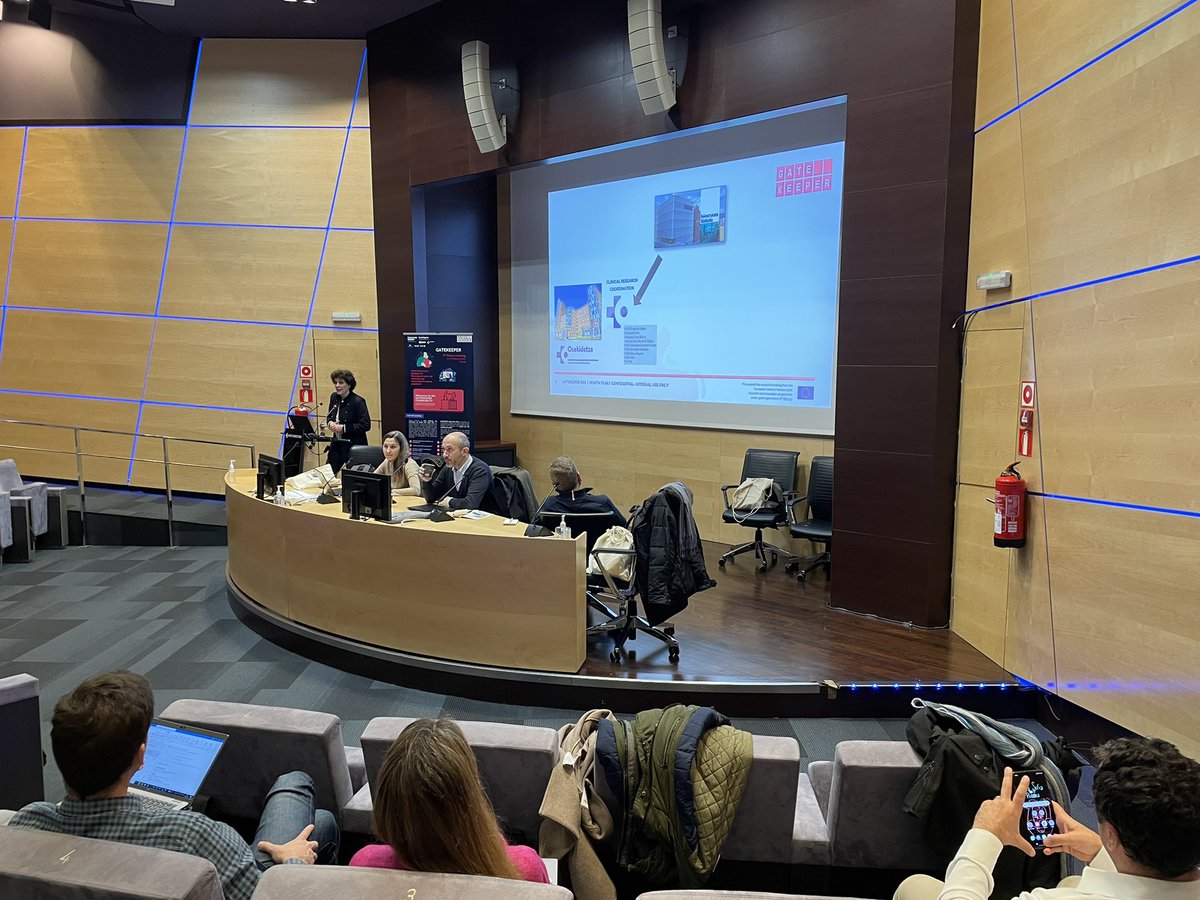 GATEKEEPER_EU's tweet photo. Many thanks for the warm welcome from the @osakidetzaEJGV team at @OSIEECruces to celebrate another face to face plenary meeting of the #GATEKEEPERproject. Three days ahead to progress on improving #european citizens lifes thanks to new #digital technologies! #AI #BigData #H2020 https://t.co/PeyoJ4XdoP