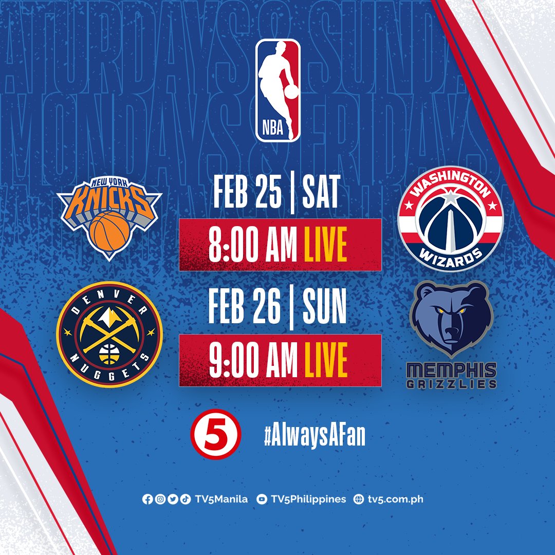 TV5 on Twitter "NBA weekend hoops resume! 🏀 Catch the Knicks vs