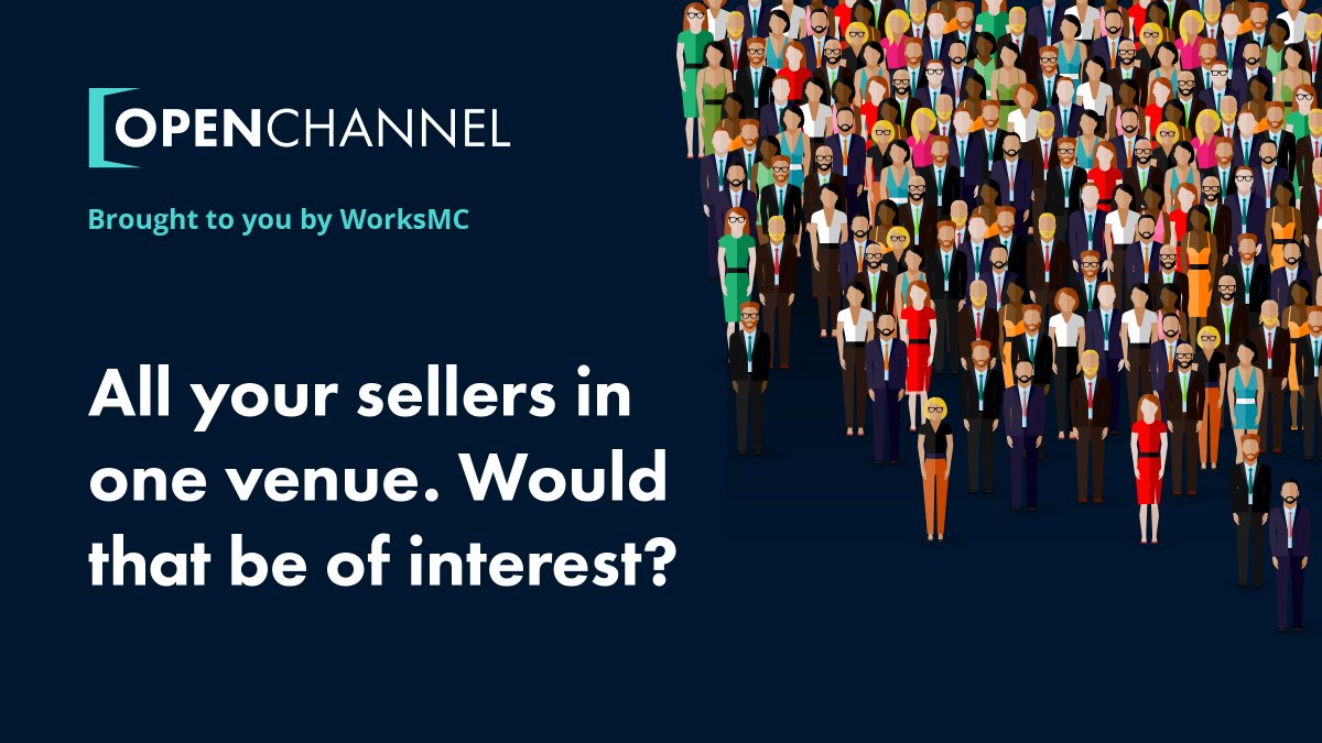 WorksMC's tweet image. What if you could have all your #channel sellers in one venue for the day? Now imagine you could do that every week. What would that be worth? With OpenChannel you can - your online Wembley stadium for communication purposes. Find out more: bit.ly/3CYxNCh