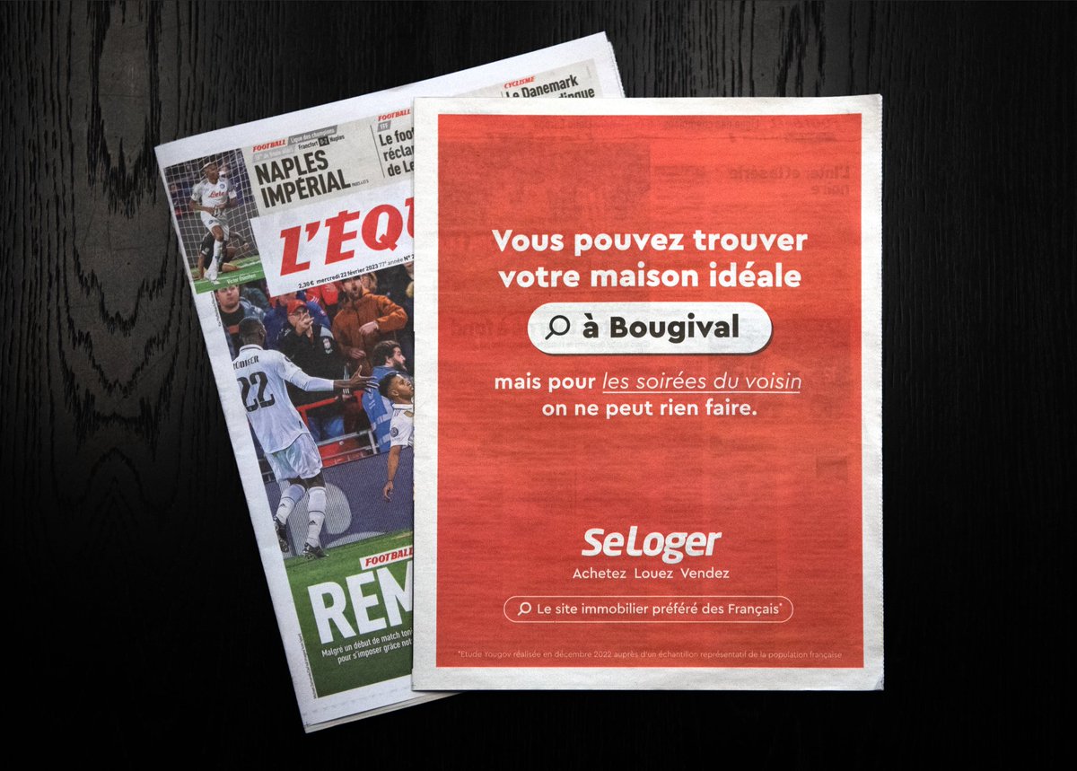 herezie's tweet photo. .@SeLoger : lance une campagne sur les voisins. 
Neymar : dérange le voisinage. 
Herezie : 👀 https://t.co/8h9PMhbmut