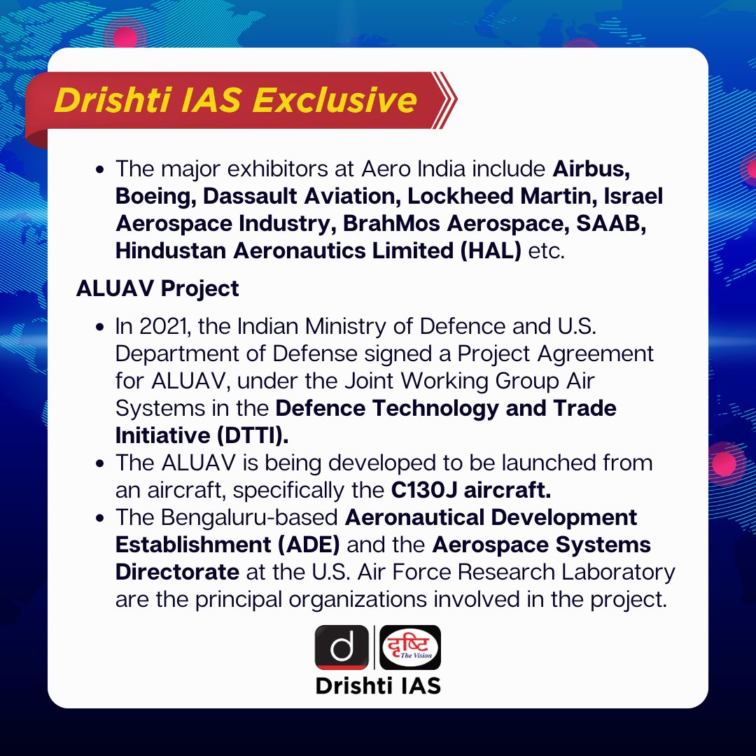 drishtiiaseng's tweet photo. #DrishtiIASExclusive now comes with a #Quiz for #Prelims2023
Today's Quiz is based on the Exclusive posted on 16/2/23
Check: https://t.co/MO0dDJOtmW
#200PinsForPrelims #PrelimsWithDrishtiIAS #UPSC2023 #UPSC #IAS #Aircraft #ALUAV #Vehicle #Park #DrishtiIAS #DrishtiIASEnglish https://t.co/KM28ZLVrgw