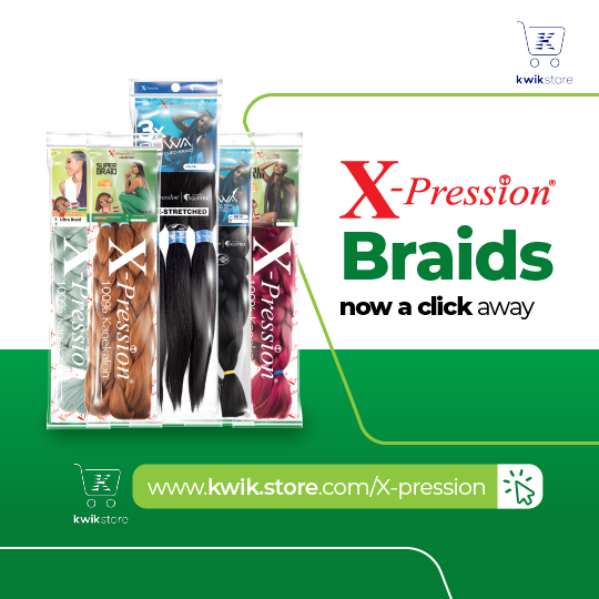 Great news to all our hair lovers, X-pression braids is closer than you think!
Get your favorite hair color now

visit kwik.store/X-PRESSION

#kwikstore #ecommerce #sellonline #sellonlineforfree #xpressionhair #xpression #braids #theprideofyourhair