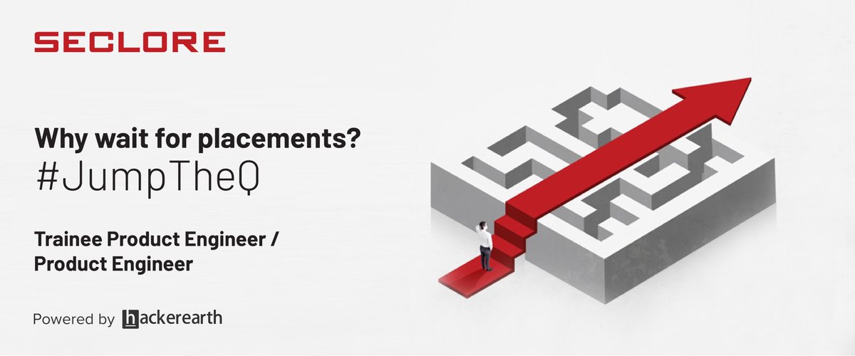 HackerEarth's tweet photo. Join @secloretech and be a part of the global leaders in data-centric security.With Seclore's award-winning technology, you can solve the unsolved and defend today's data against tomorrow's threats. Participate now to #JumpTheQ
Register Now: https://t.co/kbG9etgcrm
#HackerEarth https://t.co/Rnk7SpWbDG