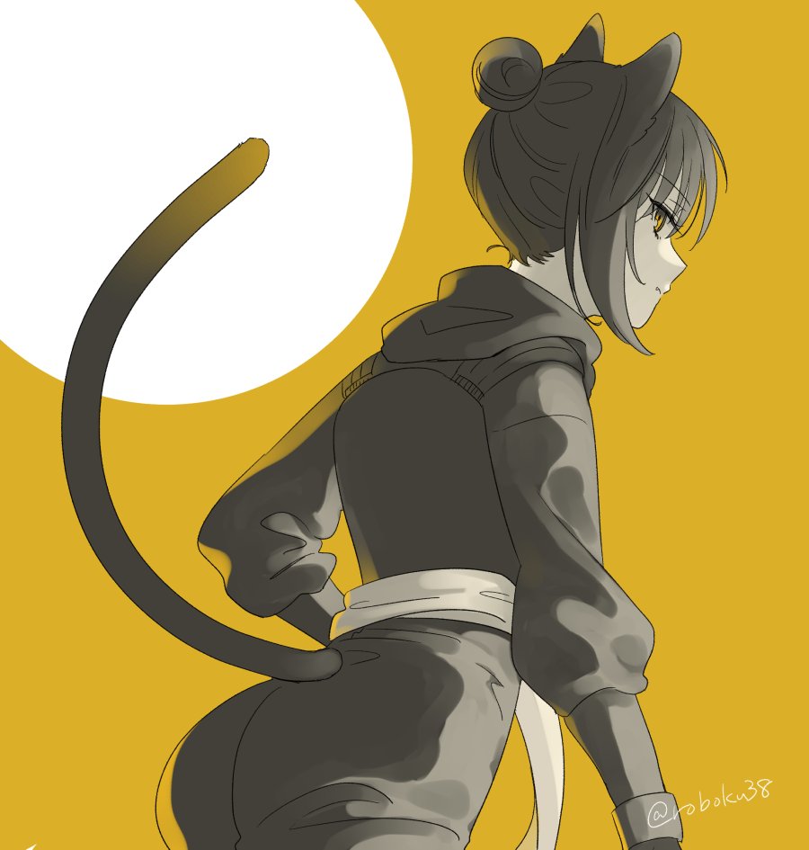 wraith (apex legends) 1girl solo tail animal ears animification cat tail cat ears  illustration images