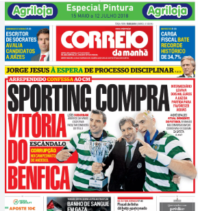 NunoTom2's tweet photo. @RugidosDeLeoa Realmente foi de génio..Tudo bem planeado até no dia em que foi a invasão o correio da manhã apresenta a capa do jornal desta forma para desviar atenção de BdC da academia.. https://t.co/K2Lxs9Scic