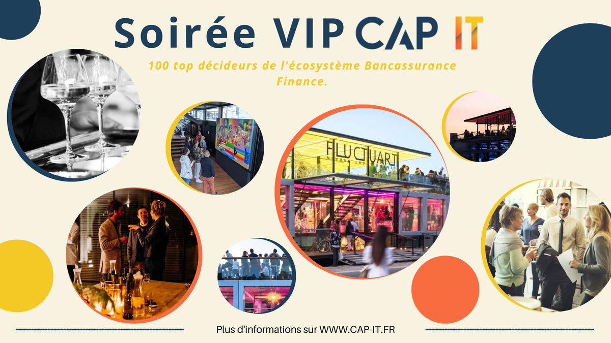 CongresCAPIT's tweet image. [#SoiréeVIP✨]
 
Vous êtes un top décideur dans une entreprise des secteurs banque, assurance et finance ? Profiter d’une soirée privilégiée !
 
𝗖𝗼𝗻𝘃𝗮𝗶𝗻𝗰𝘂 ? 𝗗𝗲𝗺𝗮𝗻𝗱𝗲𝘇 𝘃𝗼𝘁𝗿𝗲 𝗶𝗻𝘃𝗶𝘁𝗮𝘁𝗶𝗼𝗻 ! 

👉 inscriptions@contentandbusiness.fr – 01 89 16 71 62