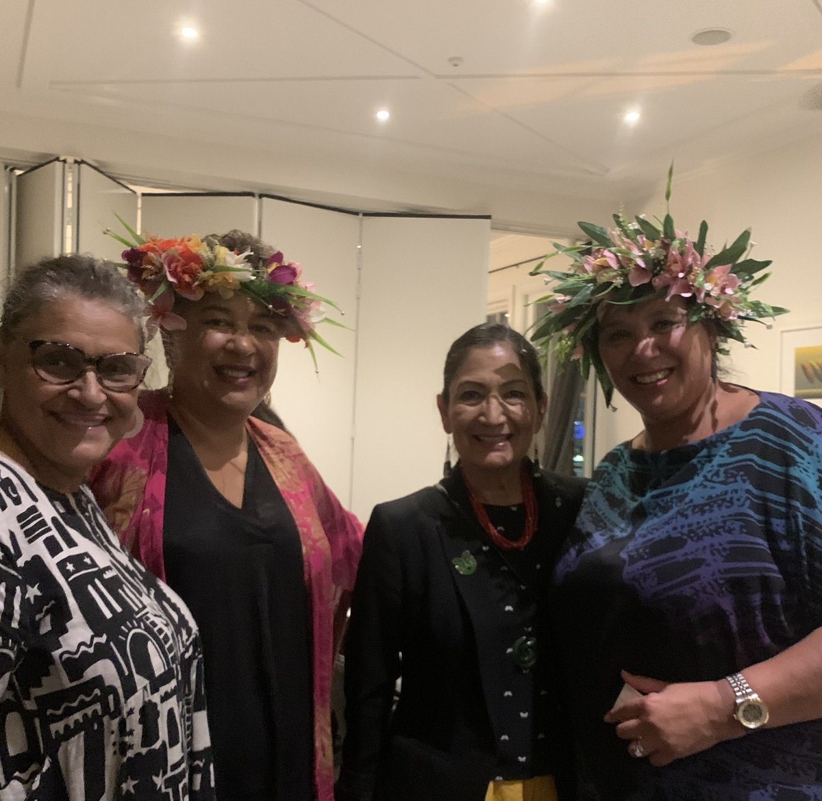 Unexpected privilege to meet and chat with @Sec DebHaaland first Native American Cabinet Sec @USEmbassySuva @usembassynz  . Uplifting Talanoa with Pacific colleagues @MFATNZ talk indigenous women breaking ceilings