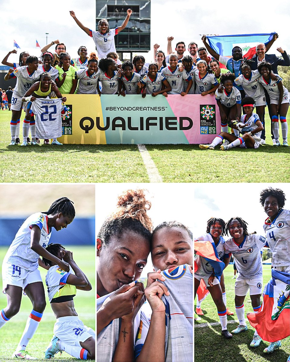 ESPNFC's tweet photo. For the first time ever, Haiti have qualified for the FIFA Women's World Cup after beating Chile 2-1 

This is why we love football. Incredible scenes 🤩👏 https://t.co/f8lq6DO9eh