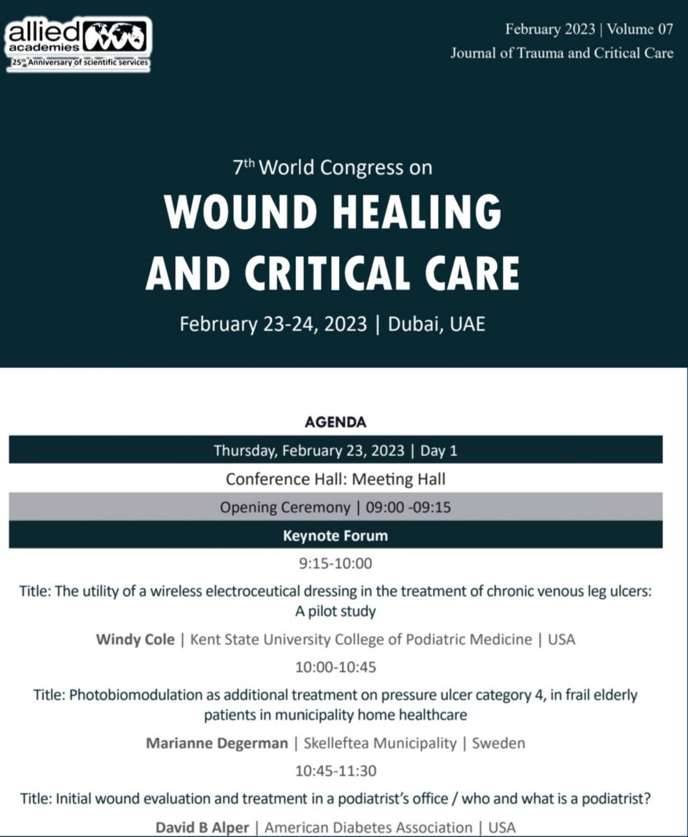 ColeAlayna's tweet photo. I am excited and honored to be presenting my original research as a representative of the United States at the 7th World Congress on Wound Healing and Critical Care taking place tomorrow in Dubai. https://t.co/OR6C2W0aXR