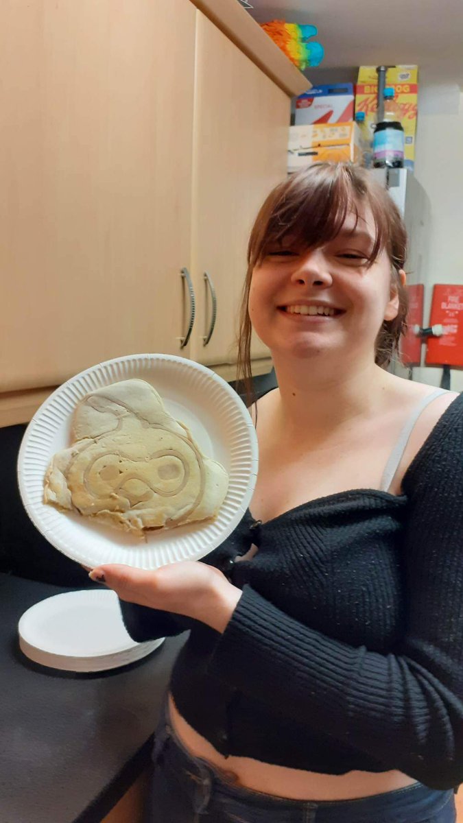 dhorcai75's tweet image. Pokemon pancakes for Shrove Tuesday @Pokemon @PokemonGoApp #castform #roggenrola